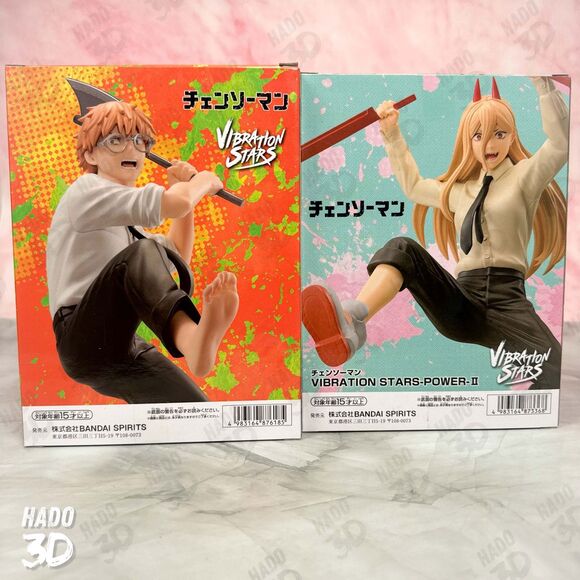 Chainsaw Man VIBRATION STARS Denji & Power vol 1 Figure BANPRESTO Sealed New - Picture 3 of 6